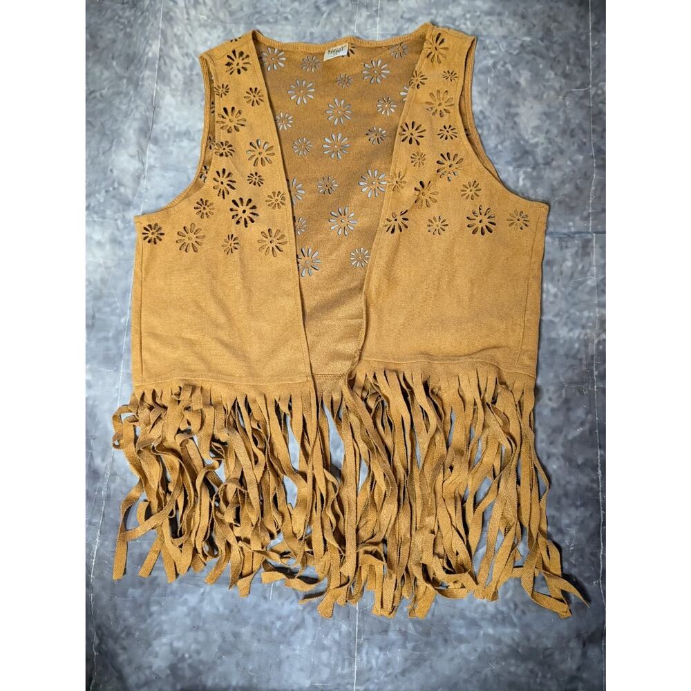 Fringed Hippie 70's Vest Halloween Costume Accessory Western Cowgirl Size S/M - Picture 7 of 7